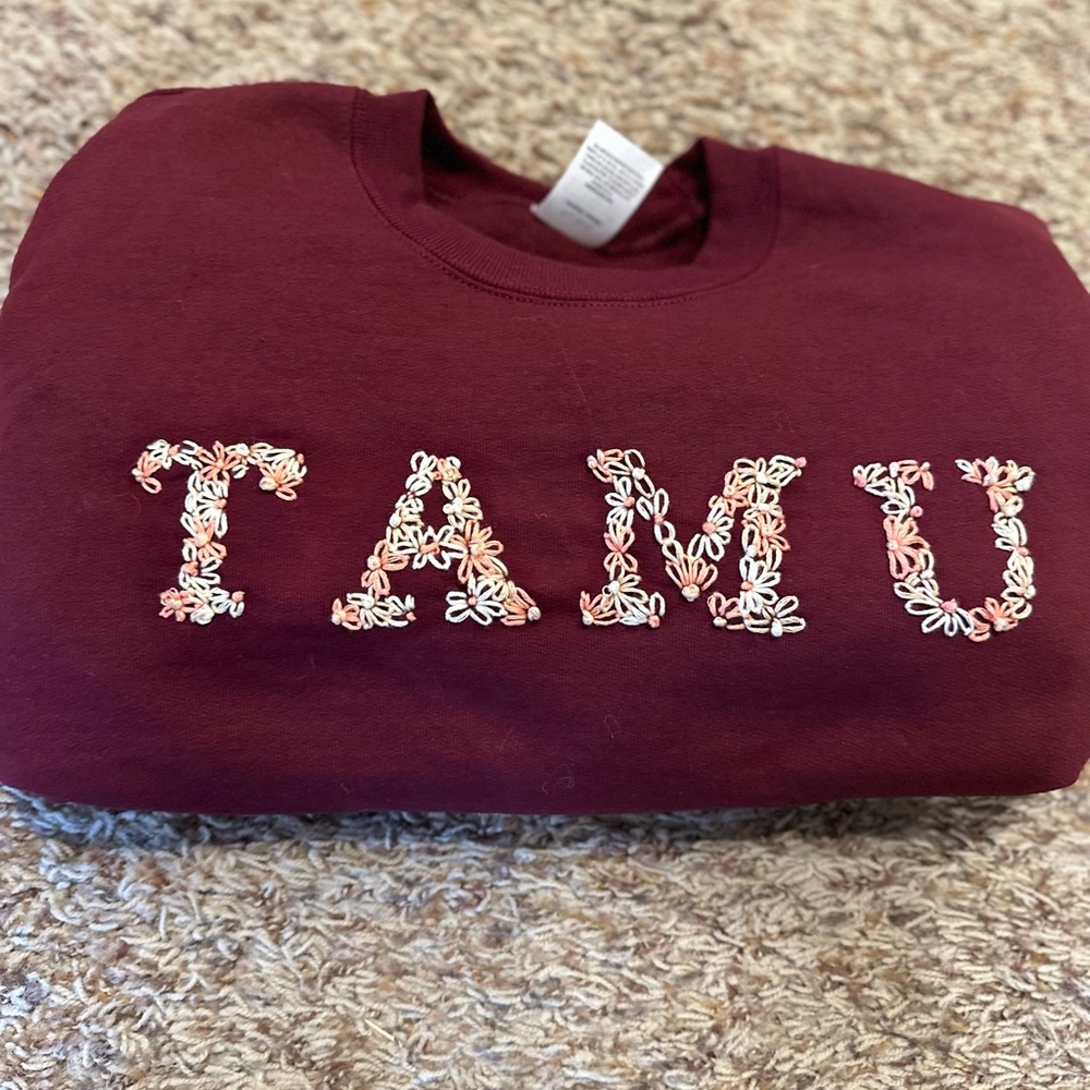 CUSTOMIZED COLLEGE EMBROIDERED CREWNECK SWEATSHIRTS- CUSTOMIZE YOUR OWN!!